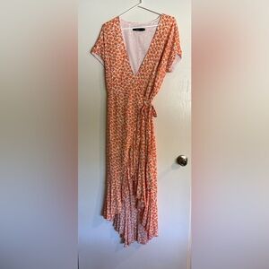 Zessica, sz M, floral wrap dress